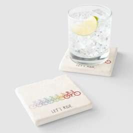 Posavasos De Piedra Coloridas Bicicletas por Carretera, vamos