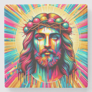 Posavasos De Piedra ¡Coloridas galas de Jesús!