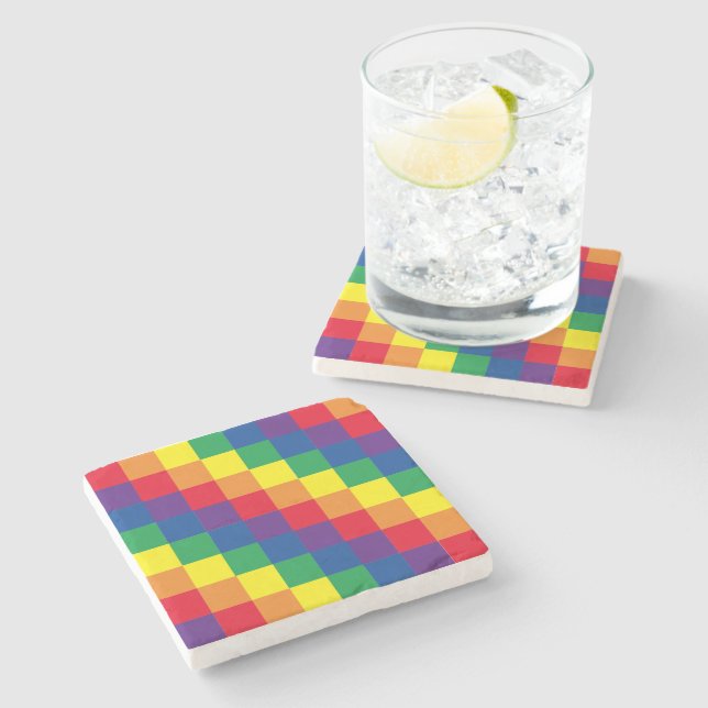 Posavasos De Piedra colorido (Lateral)