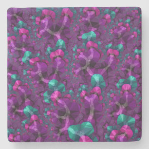 Posavasos De Piedra Colorido Boho Hippie Jewel Tone de baja fractura d