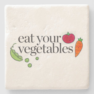 Posavasos De Piedra Coma sus verduras