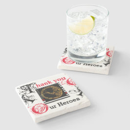 POSAVASOS DE PIEDRA COMBATIENTES DE FUEGO