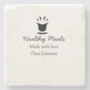 Posavasos De Piedra Comidas saludables con amor añade nombre restauran