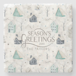 Posavasos De Piedra Cómodo Navidades del hogar ID985 Verde azulado