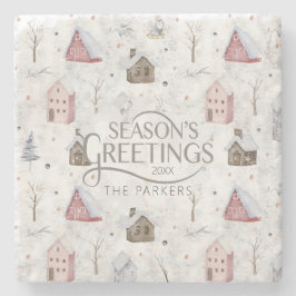 Posavasos De Piedra Cómodo Navidades domésticos Pink ID985