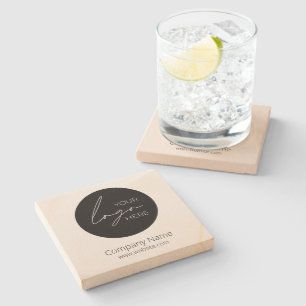 Posavasos De Piedra Compañía comercial promocional con logotipos de em