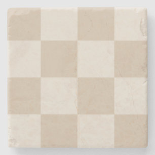 Posavasos De Piedra Comprobadores de color beige grande