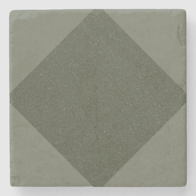 Posavasos de Piedra con Diamante de Musgo Rústico  (Anverso)