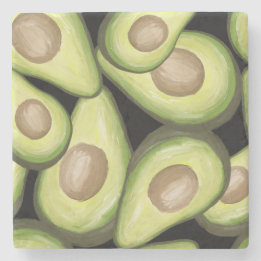 Posavasos de piedra con estampado de "Aguacate"