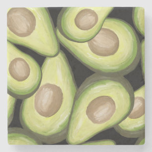 Posavasos de piedra con estampado de "Aguacate"