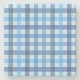 Posavasos de piedra con estampado de gingham de ci