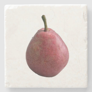 Posavasos de piedra con pera roja Anjou
