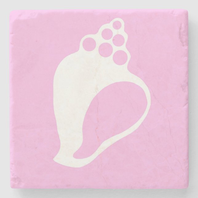 Posavasos De Piedra Concha Rosa (Anverso)