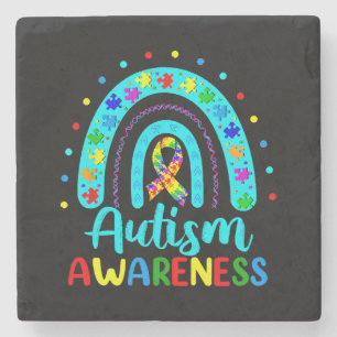 Posavasos De Piedra Concienciación sobre el autismo