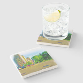 Posavasos De Piedra Conducción por la avenida Lincoln