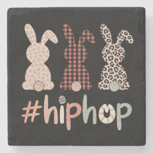 Posavasos De Piedra Conejo de Pascua de Hip Hop Primavera Lindo