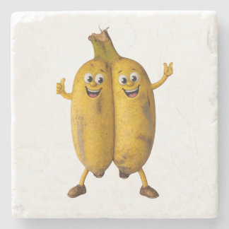 Posavasos De Piedra Conjoined Bananas Comedy Duo