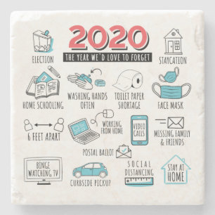 Posavasos De Piedra Conmemoración de actividades de cuarentena de bloq