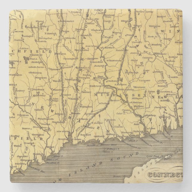 Posavasos De Piedra Connecticut 4 (Anverso)