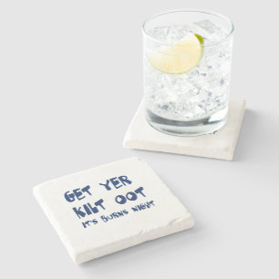Posavasos De Piedra Consigue tu kilt fuera Es Burns Night Acento escoc