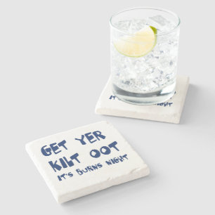 Posavasos De Piedra Consigue tu kilt fuera Es Burns Night Acento Escoc