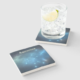 Posavasos De Piedra Constelación de acuario