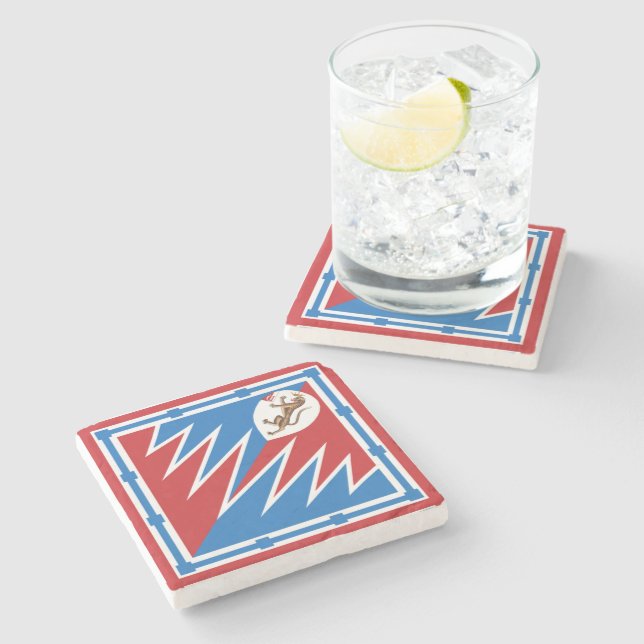 Posavasos De Piedra Contrada della Pantera (Panther) Palio di Siena (Lateral)