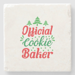 Posavasos De Piedra Cookie Baker oficial de arte de Navidad