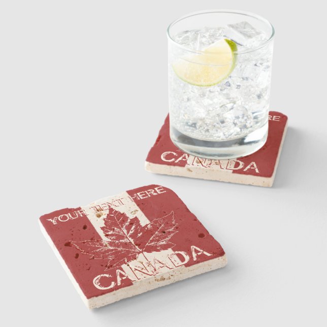 Posavasos De Piedra Copas de Canadá Guay Canada Souvenir Coasters (Lateral)
