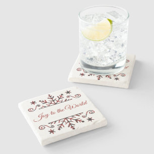 Posavasos De Piedra Copo de nieve a cuadros