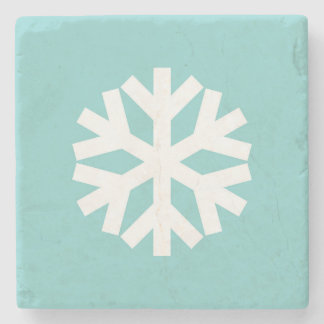 Posavasos De Piedra Copo de nieve azul