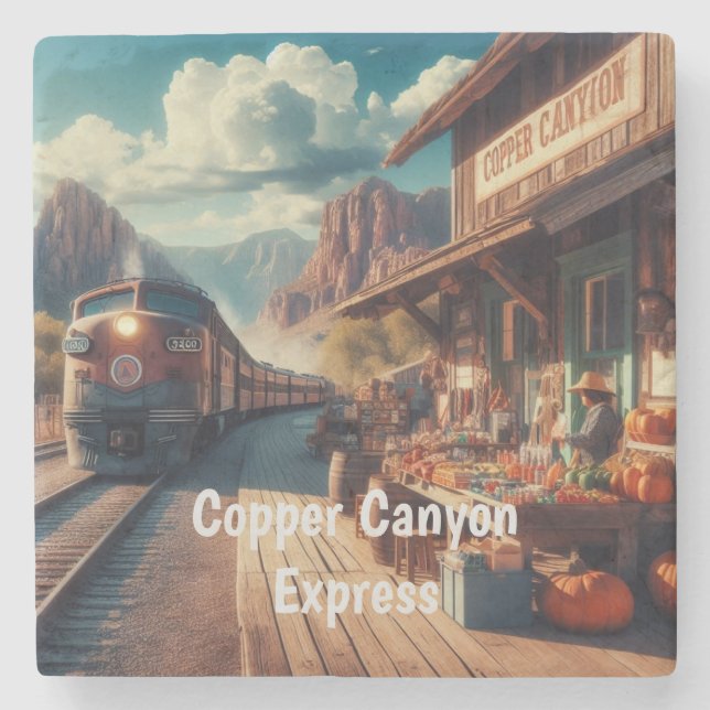 Posavasos De Piedra Copper Canyon Express (Anverso)