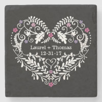 Corazón afiligranado personalizado, casando