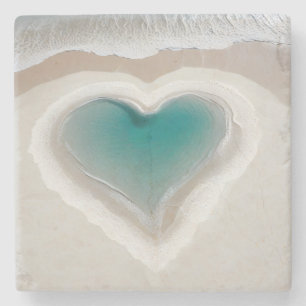 Posavasos De Piedra Corazón Cálido y Atractivo