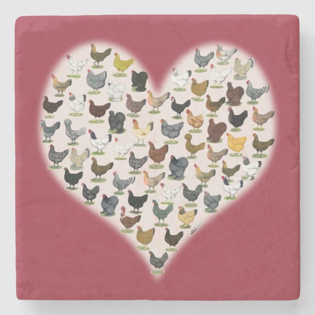 Posavasos De Piedra Corazón de pollo (Anverso)