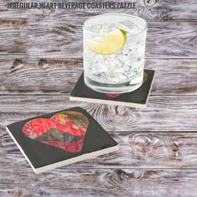 Posavasos De Piedra Corazón irregular (Subido por el creador)