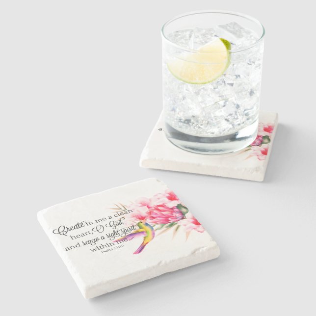 Posavasos De Piedra Corazón limpio  (Lateral)
