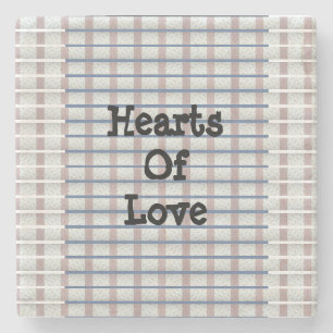 Posavasos De Piedra Corazones de amor