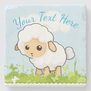 Posavasos De Piedra Cordero Pequeño Cutest