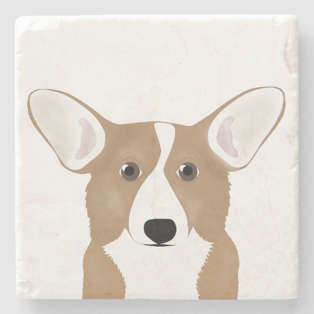 Posavasos De Piedra Corgi Stone Coaster (Anverso)