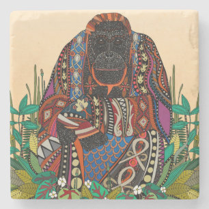 Posavasos De Piedra cornsiluro rey orangután