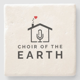 Posavasos De Piedra Coro del logotipo de la Tierra -