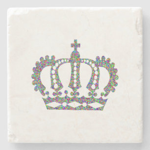 Posavasos De Piedra Corona Real en patrones