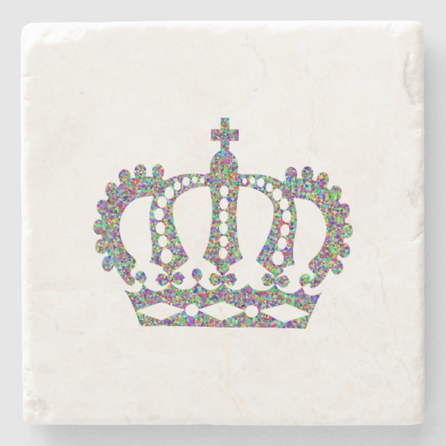 Posavasos De Piedra Corona Real en patrones  (Anverso)