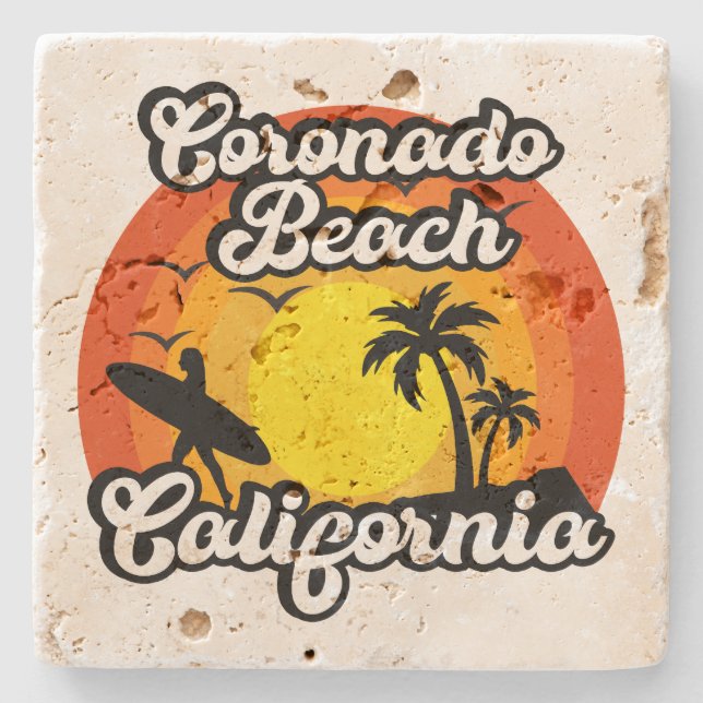 Posavasos De Piedra Coronado Beach, California (Anverso)