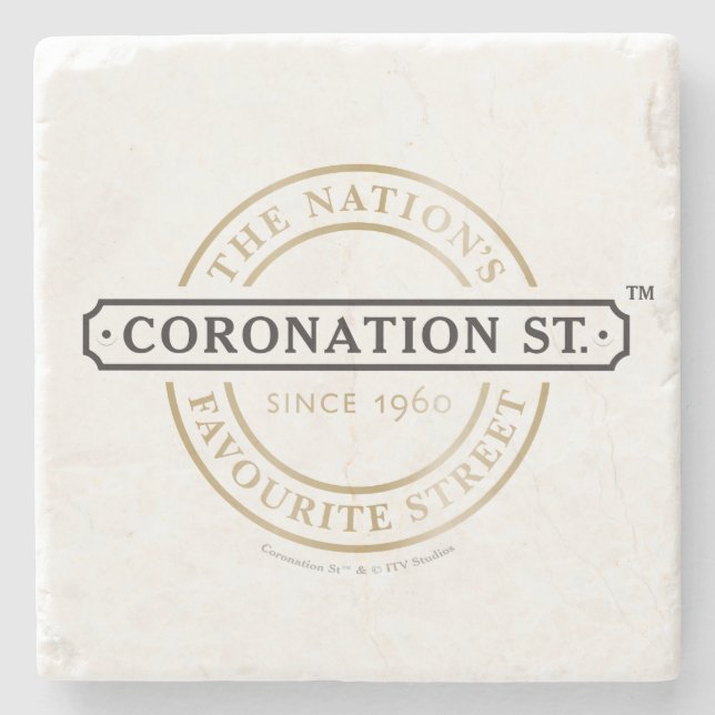 Posavasos De Piedra Coronation Street - Logo (Anverso)