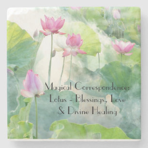 Posavasos De Piedra Correspondencia mágica Coster: Lotus