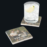 Posavasos De Piedra Cortar el amor al corazón por tus nombres de fotos<br><div class="desc">Cute HEART LOVE YOU DAD Photo Names Coasters muestra su foto favorita con el texto "(corazón de amor) you Dad" en un alfabeto blanco moderno con sus nombres a continuación. Personalice editando el texto en el cuadro de texto proporcionado y agregando su propia imagen. Perfecto para Navidades, cumpleaños y regalos...</div>