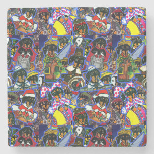 Posavasos De Piedra Cortos de Dachshund