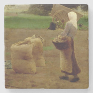 Posavasos De Piedra Cosecha de las patatas